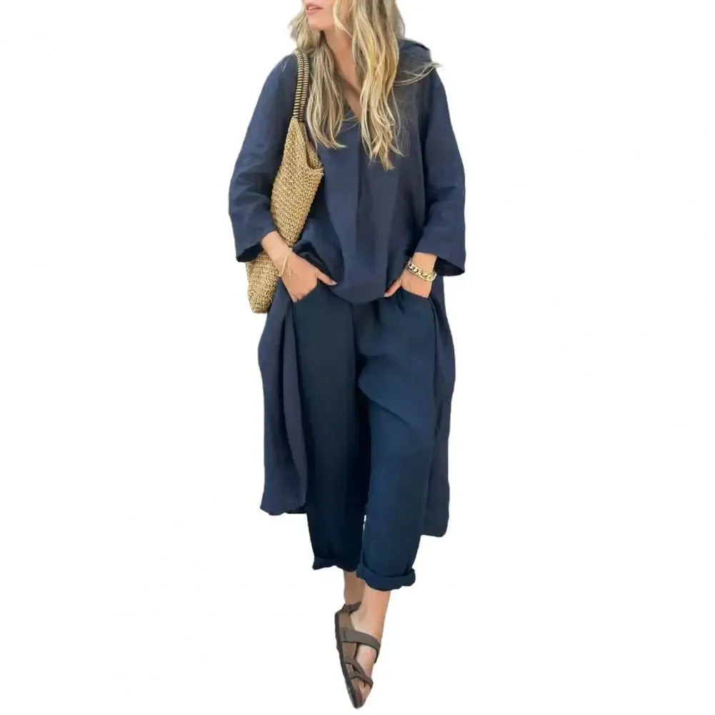 Lucia | Long Vest and Wide-Leg