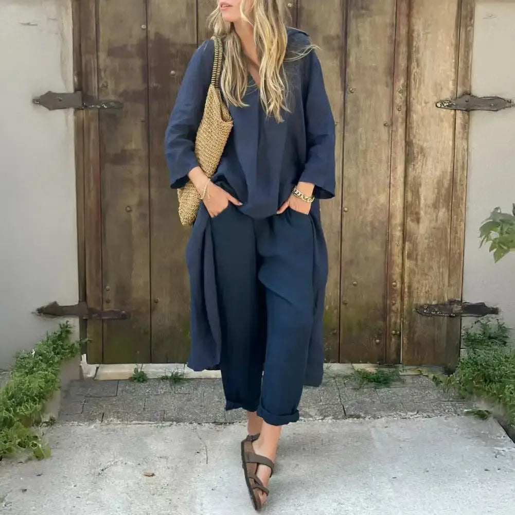 Lucia | Long Vest and Wide-Leg