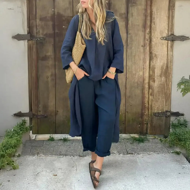 Lucia | Long Vest and Wide-Leg