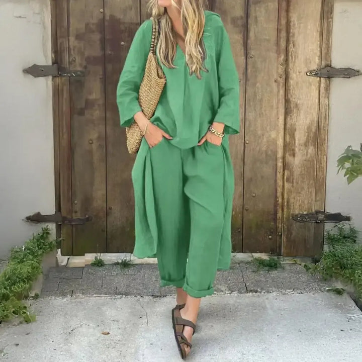 Lucia | Long Vest and Wide-Leg