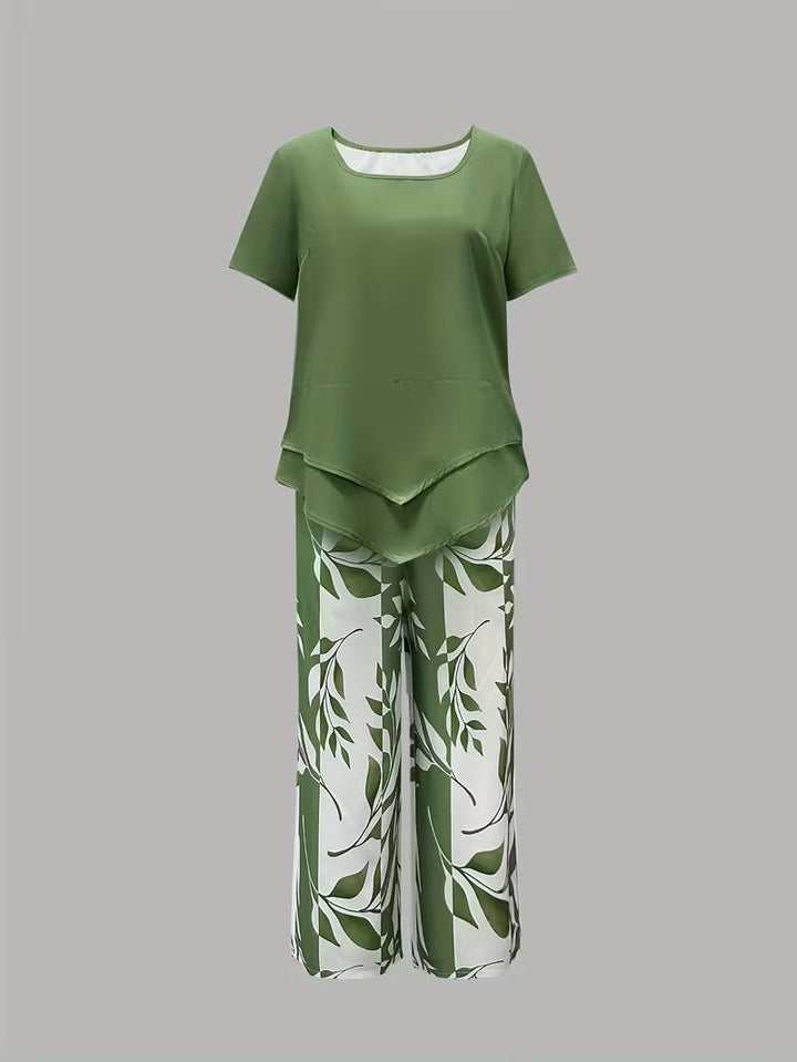 Avery | Leaf Print Two Piece