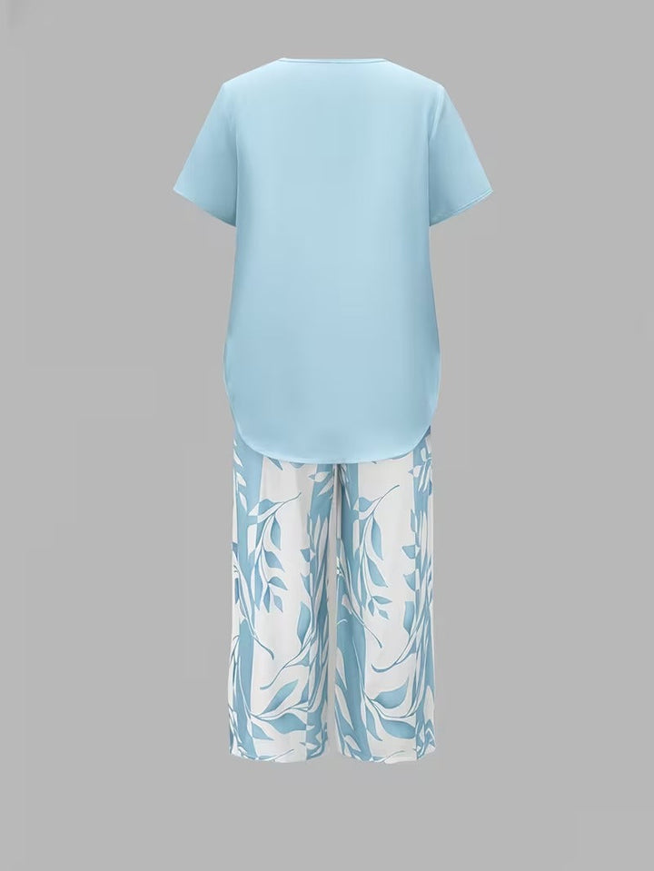 Avery | Leaf Print Two Piece