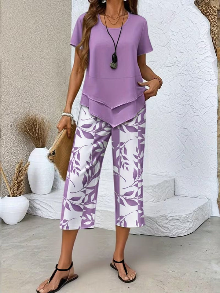 Avery | Leaf Print Two Piece