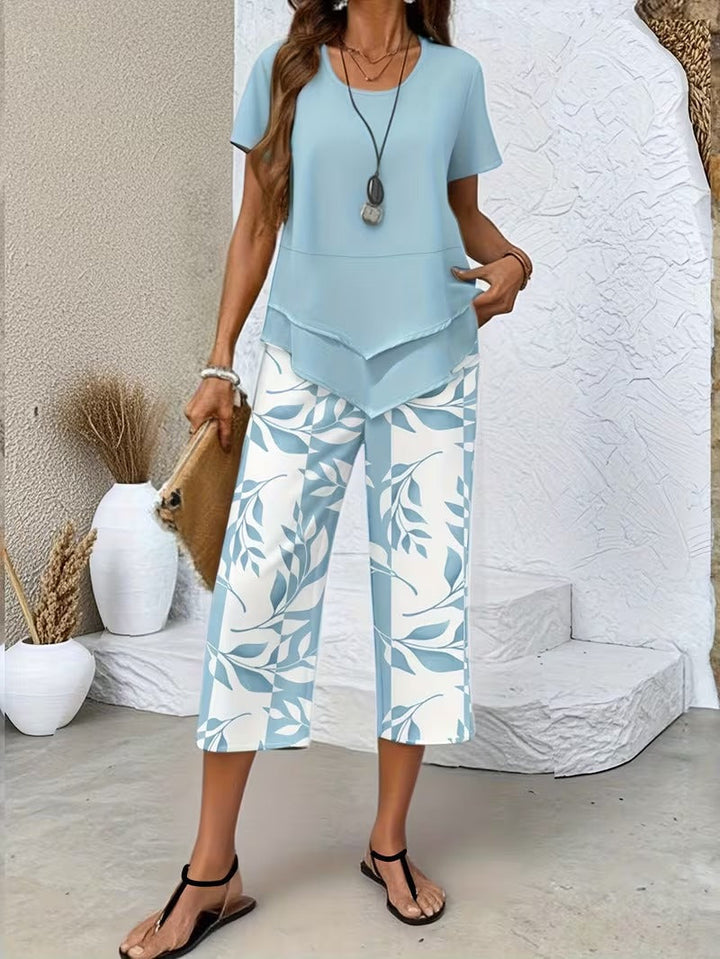 Avery | Leaf Print Two Piece