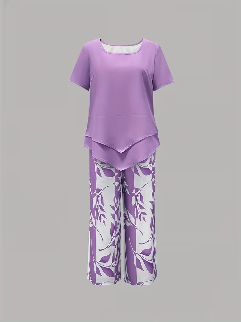 Avery | Leaf Print Two Piece