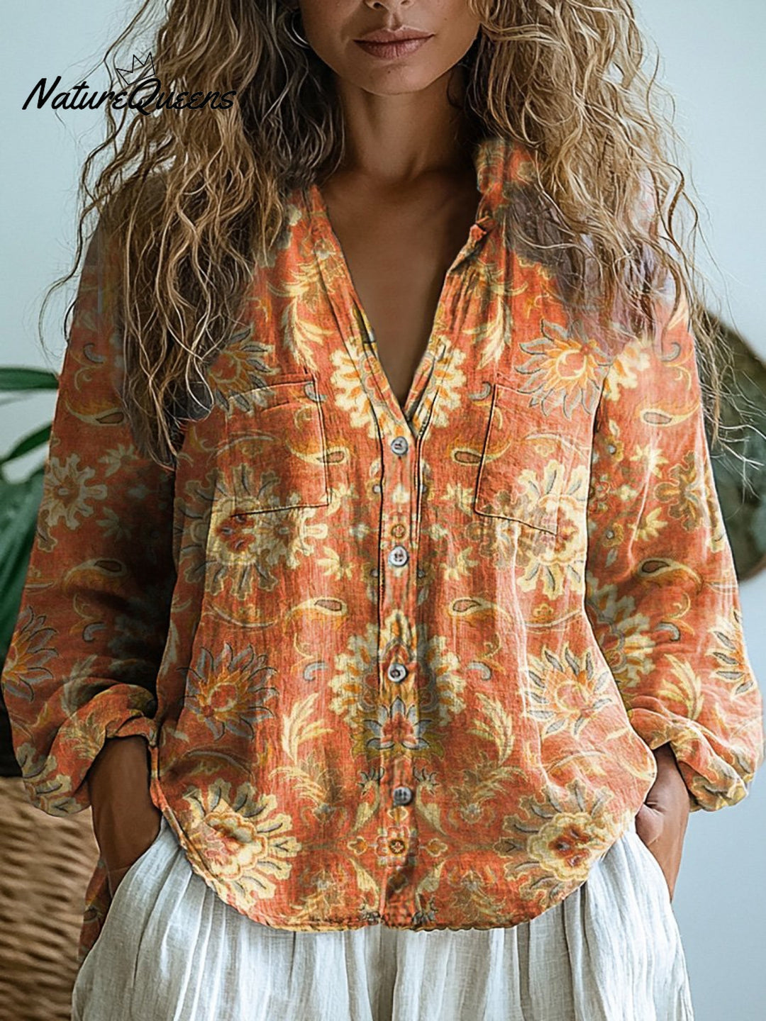 Aberdour | Floral Print Cotton Shirt
