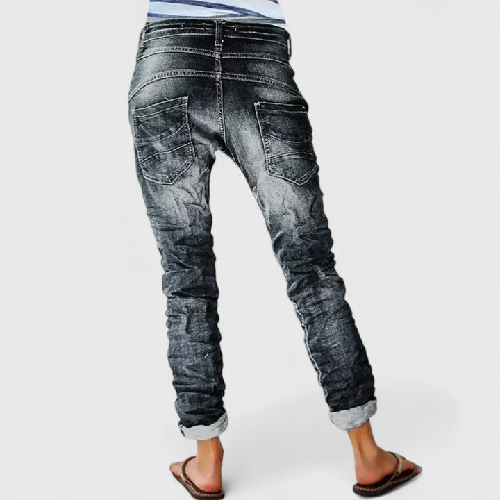 Marcella | Distressed Wide Leg Jeans