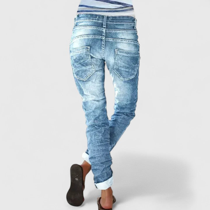 Marcella | Distressed Wide Leg Jeans