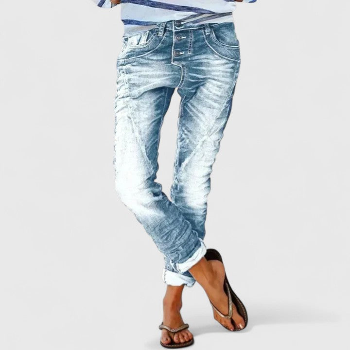 Marcella | Distressed Wide Leg Jeans