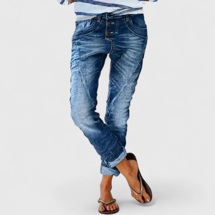 Marcella | Distressed Wide Leg Jeans
