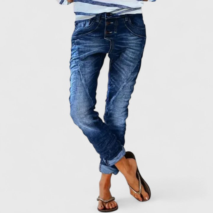 Marcella | Distressed Wide Leg Jeans