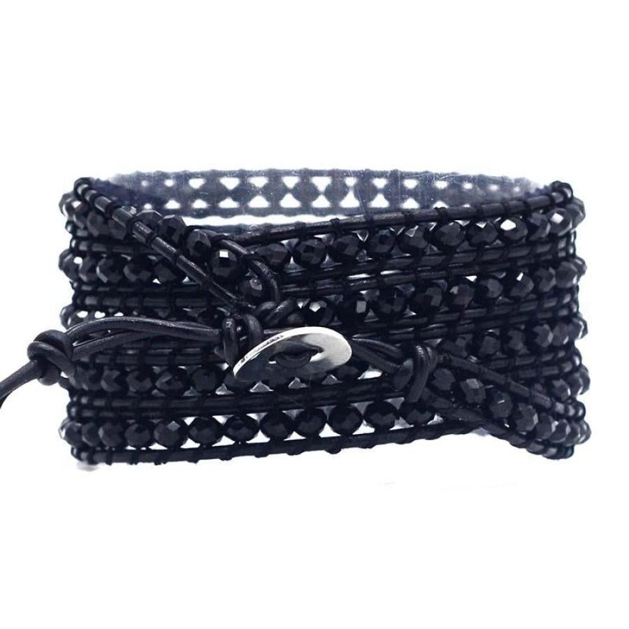 Lottie | Midnight Black Crystal Wrap