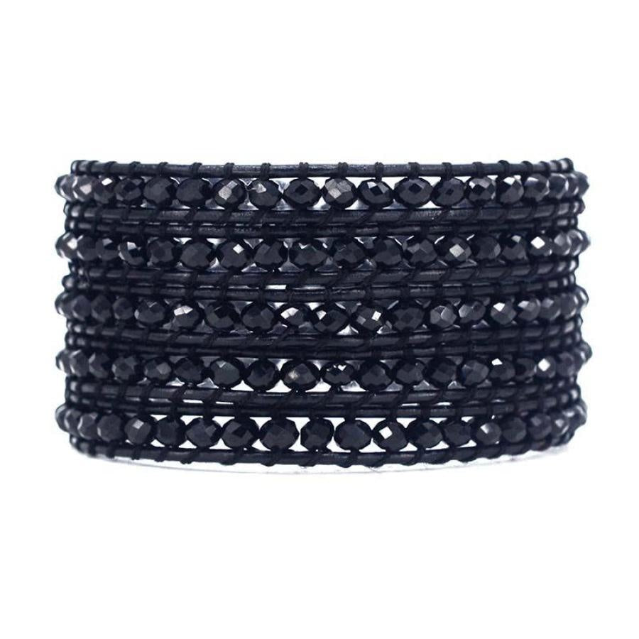 Lottie | Midnight Black Crystal Wrap