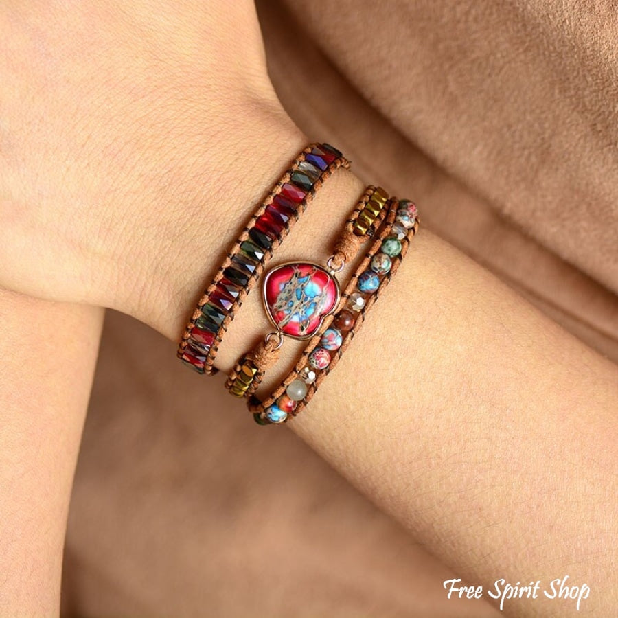 Flora | Mixed Beads & Red Heart