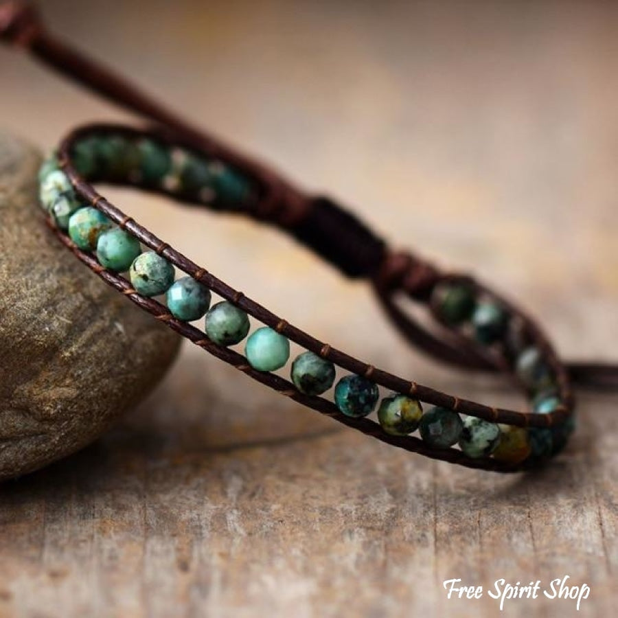 Mimi | African Turquoise Adjustable Vegan Bead