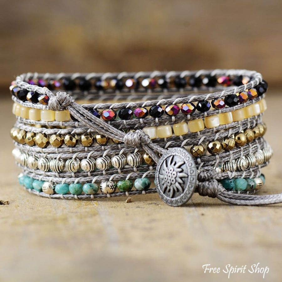 Fern | African Turquoise & Seashell Wrap