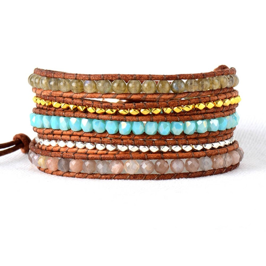 Molly | Agate & Labradorite Beaded Wrap