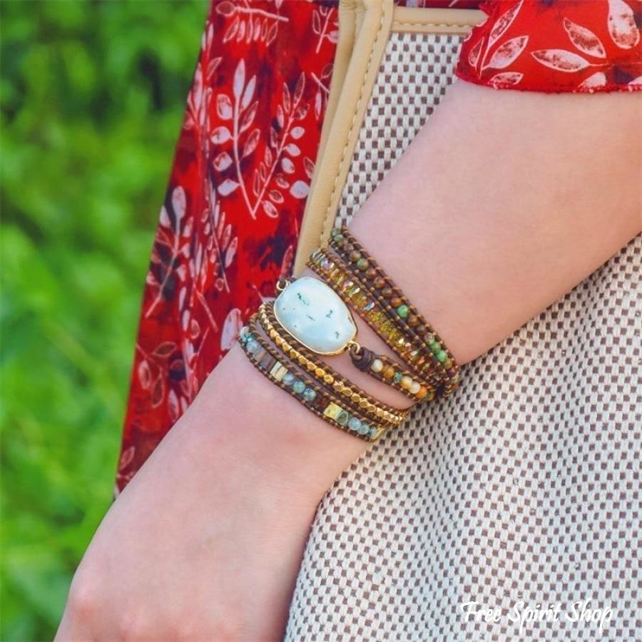 Elena | Agate Moonlight & Jasper Wrap