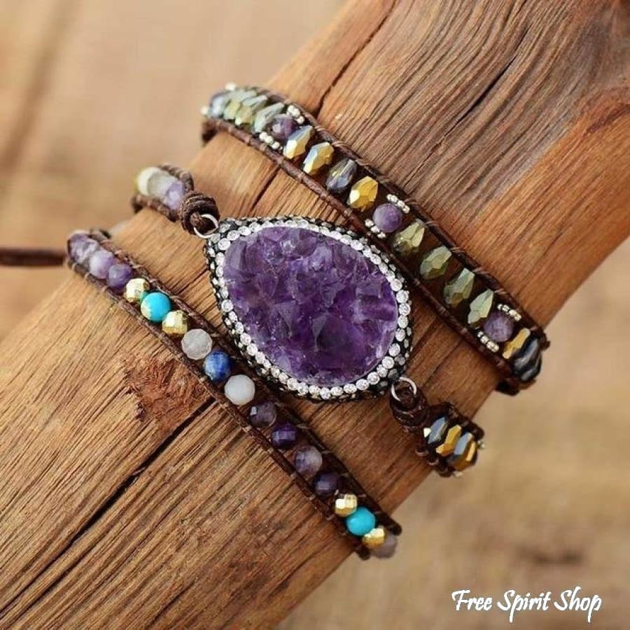 Rose | Amethyst Howlite Turquoise & Crystal