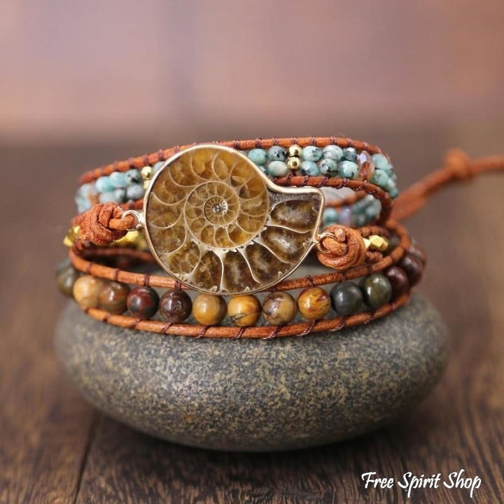 Diana | Ammonite Fossil Jasper & African