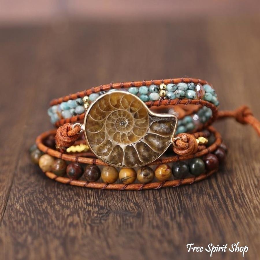 Diana | Ammonite Fossil Jasper & African