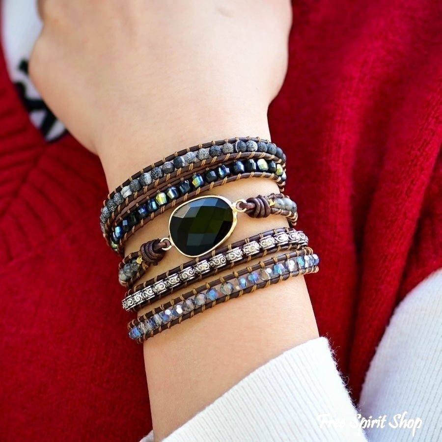 Alana | Black Onyx Beaded Wrap
