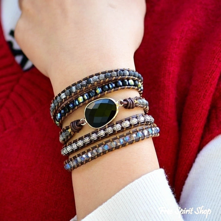Alana | Black Onyx Beaded Wrap