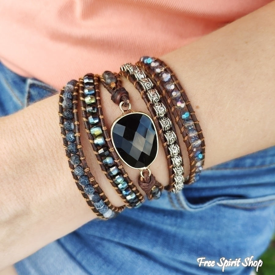 Alana | Black Onyx Beaded Wrap