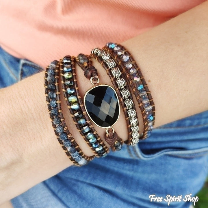 Alana | Black Onyx Beaded Wrap