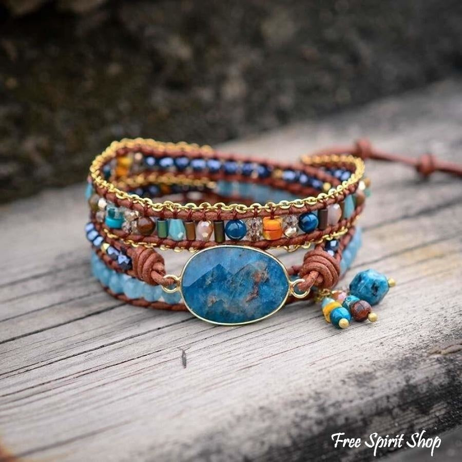 Delia | Blue Apatite Gemstone Wrap