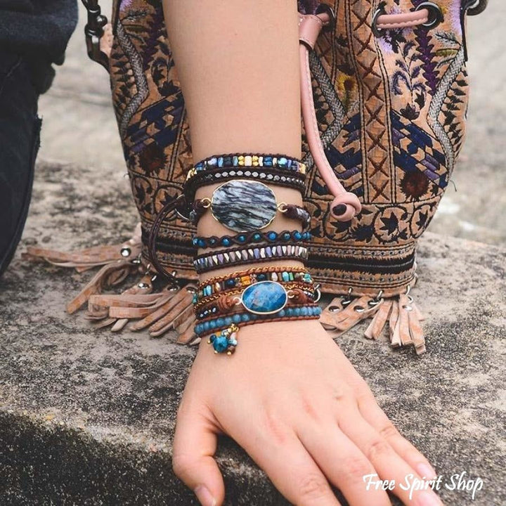 Delia | Blue Apatite Gemstone Wrap