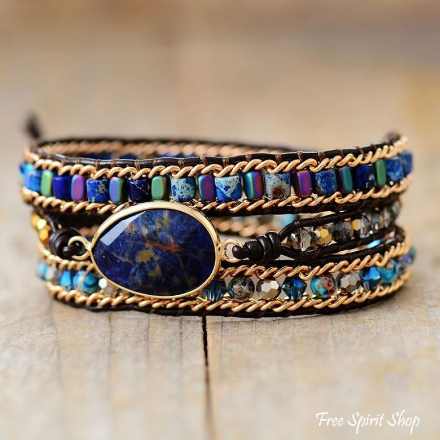 Blythe | Blue Sodalite & Jasper Wrap