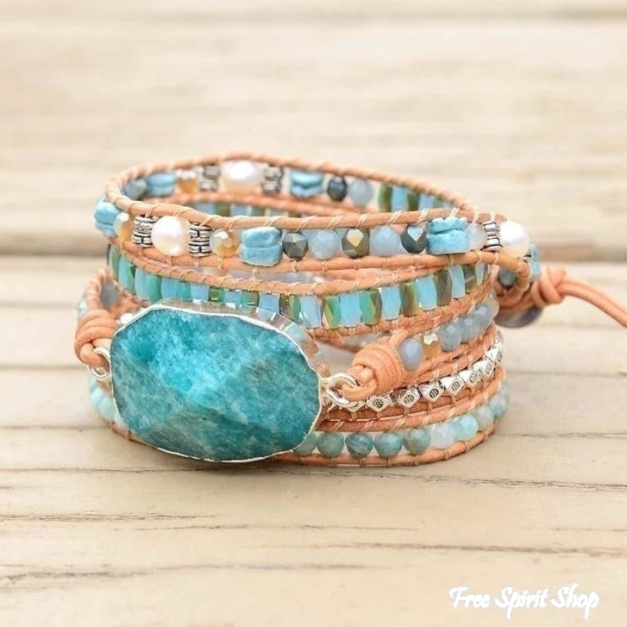 Blair | Calming Amazonite Bead Wrap