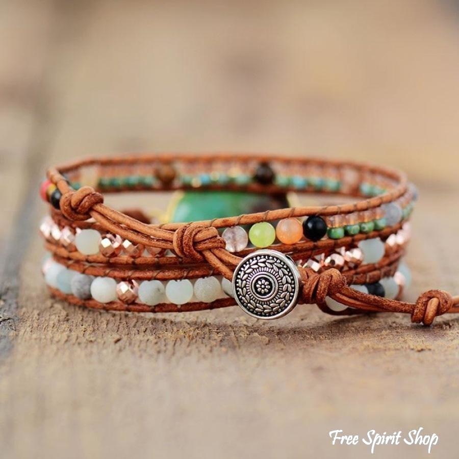 Kay | Green Jade & Amazonite Wrap