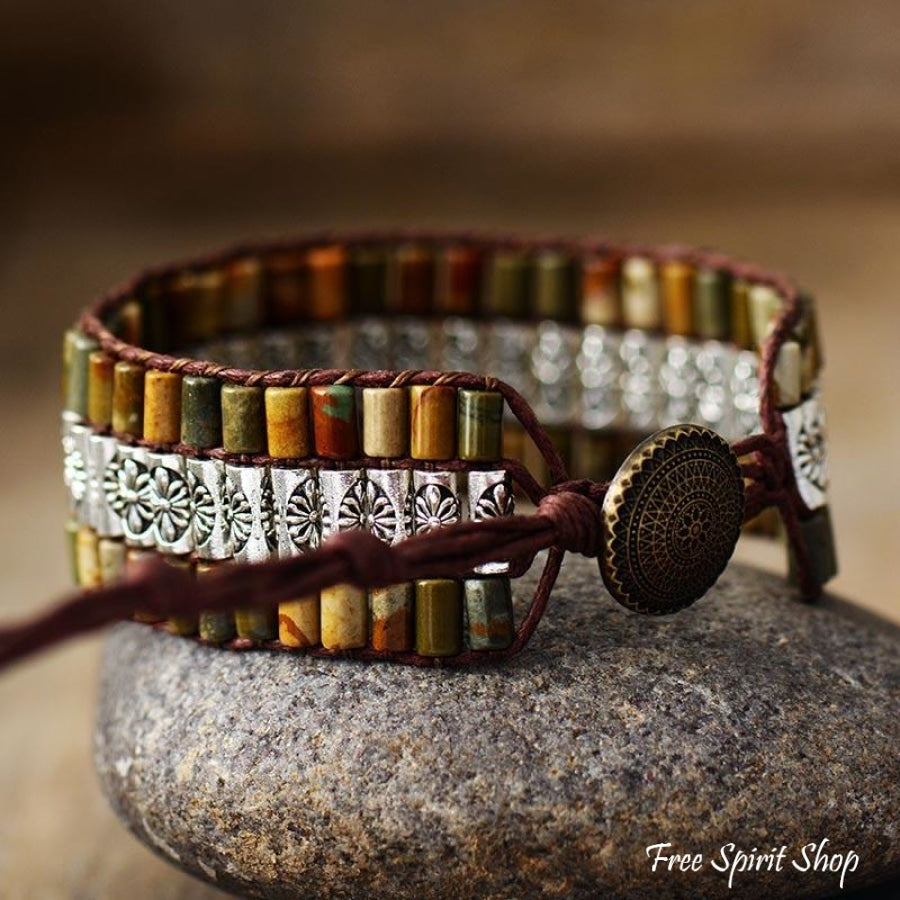 Briar | Green Jasper & Tibetan Bead