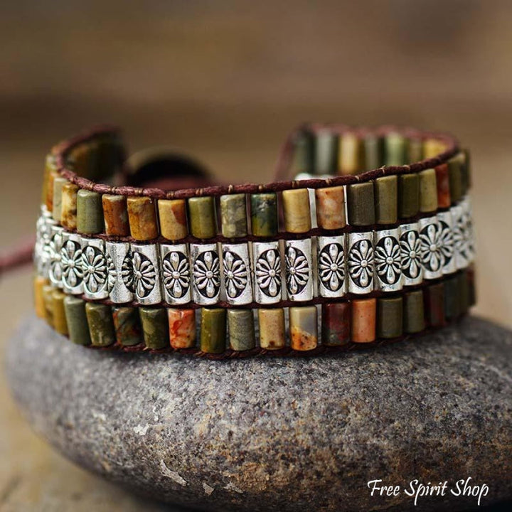 Briar | Green Jasper & Tibetan Bead