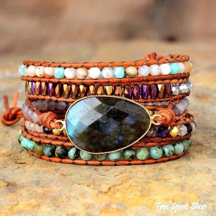 Jean | Labradorite African Turquoise & Agate