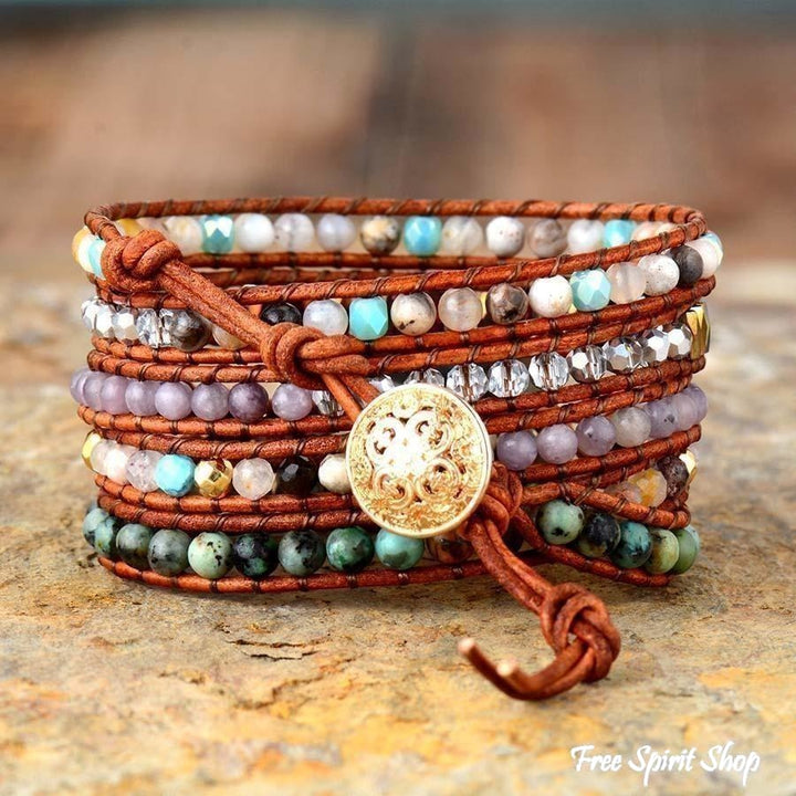 Jean | Labradorite African Turquoise & Agate