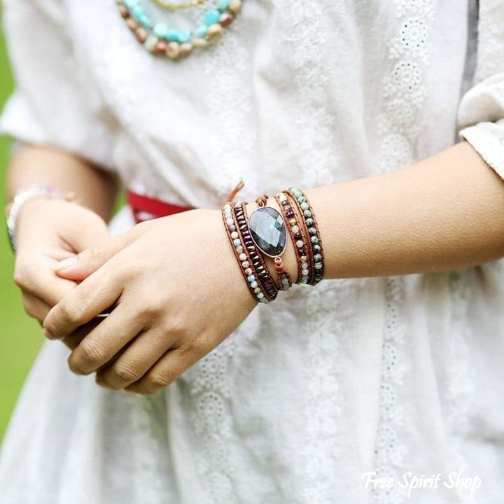 Jean | Labradorite African Turquoise & Agate