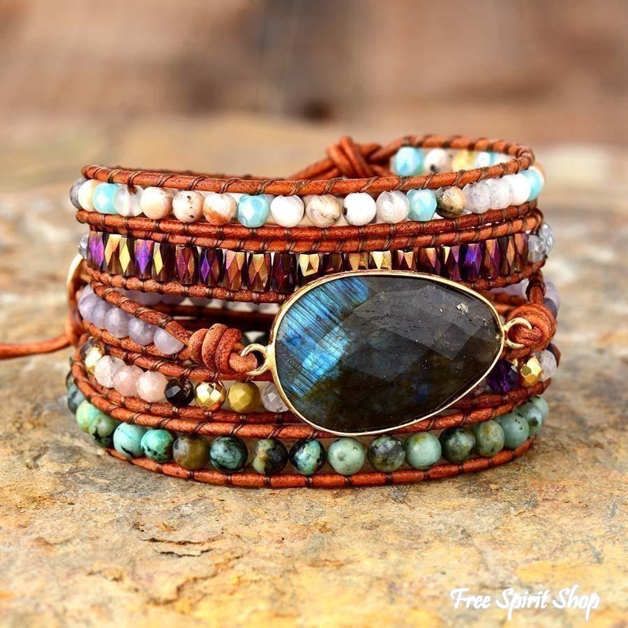 Jean | Labradorite African Turquoise & Agate