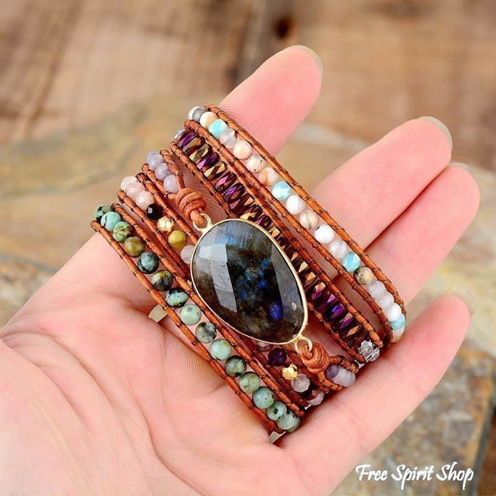 Jean | Labradorite African Turquoise & Agate