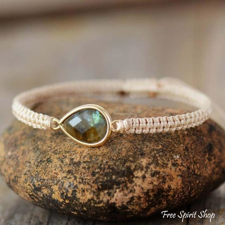 Mina | Labradorite Teardrop Charm