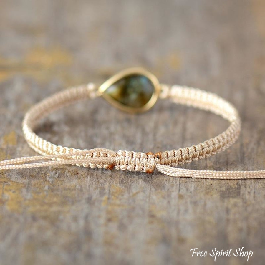 Mina | Labradorite Teardrop Charm