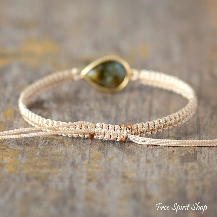 Mina | Labradorite Teardrop Charm