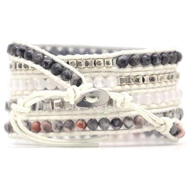 Anastasia | Labradorite, White Jade & Druzy