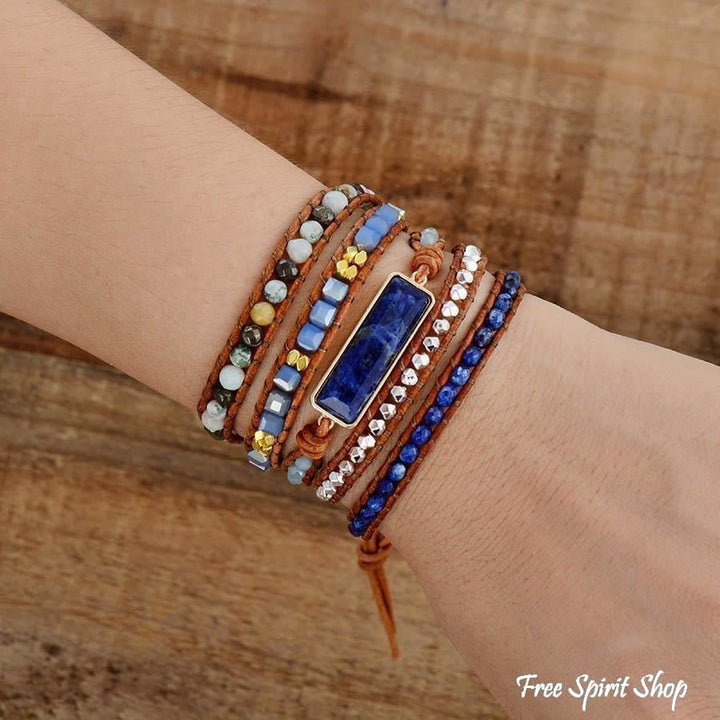 Kaia | Sodalite Amazonite & Pyrite Wrap