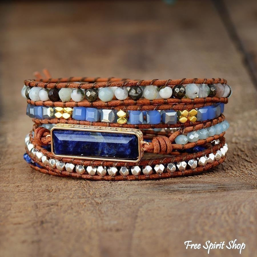 Kaia | Sodalite Amazonite & Pyrite Wrap