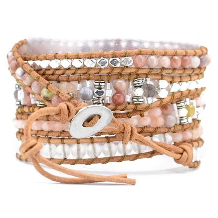 Scarlett | Pink Aventurine & Sunstone Wrap