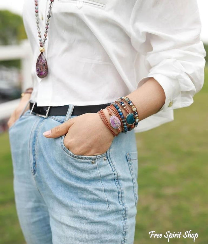 Jill | Purple Jasper Rope Wrap