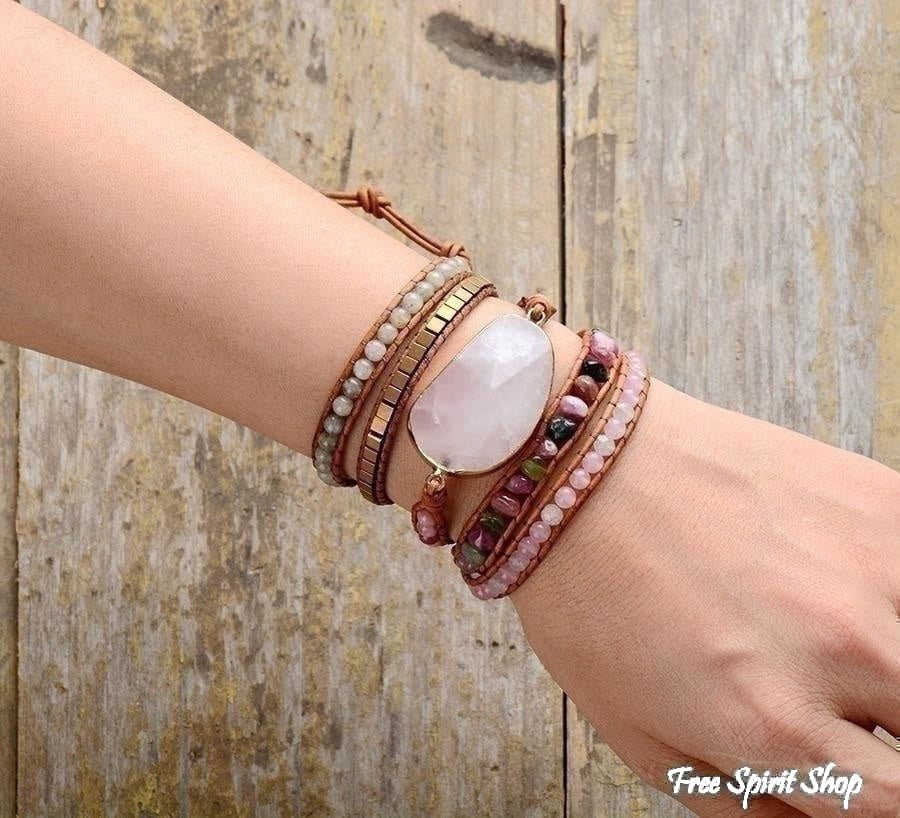 Aisha | Rose Quartz & Tourmaline Beaded
